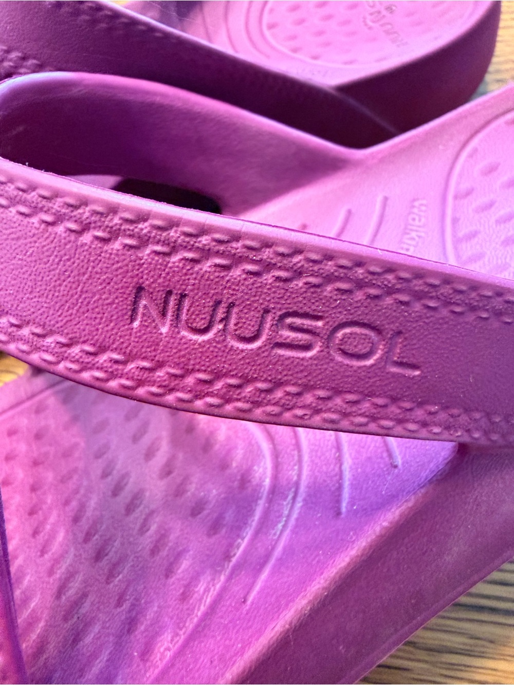 NUU SOL Pink Rose Purple Walkable Comfort Slip-On Sandals - Picture 7 of 13